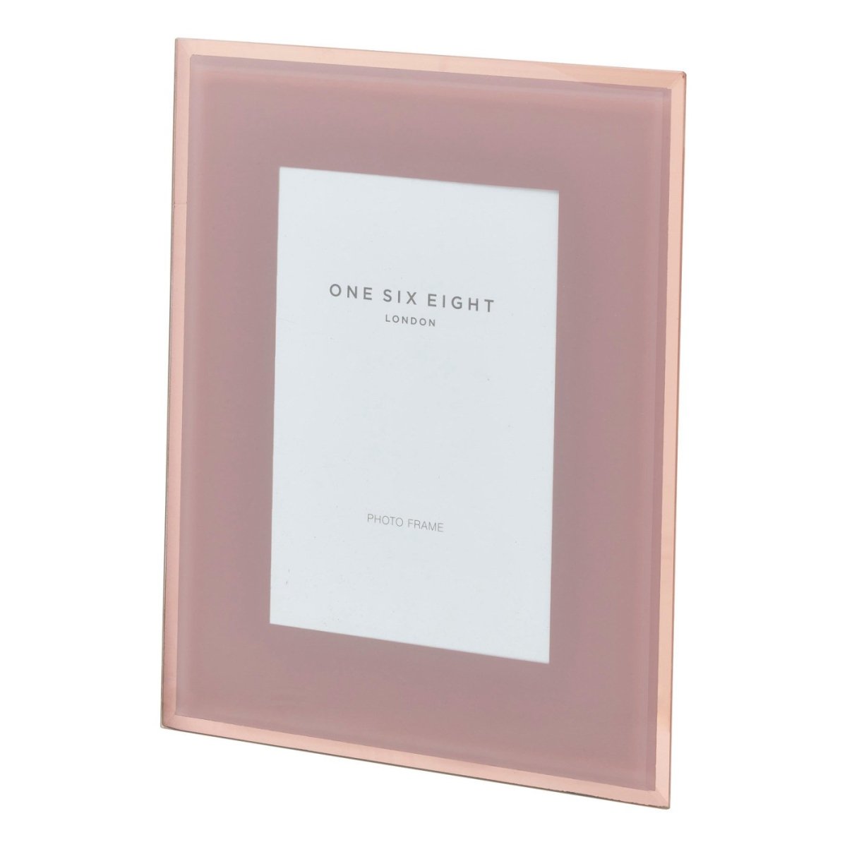 6" x 4" Dusty Rose Glass Photo Frame - Minimax