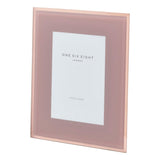 6" x 4" Dusty Rose Glass Photo Frame - Minimax