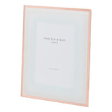6" x 4" White and Rose Gold Glass Photo Frame - Minimax