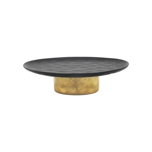Ecology Speckle Footed Cake Stand  32cm Ebony Gold Foot