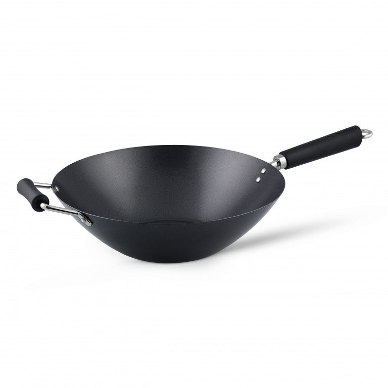 Ken Hom Non-Stick Carbon Steel Wok 35cm | Minimax