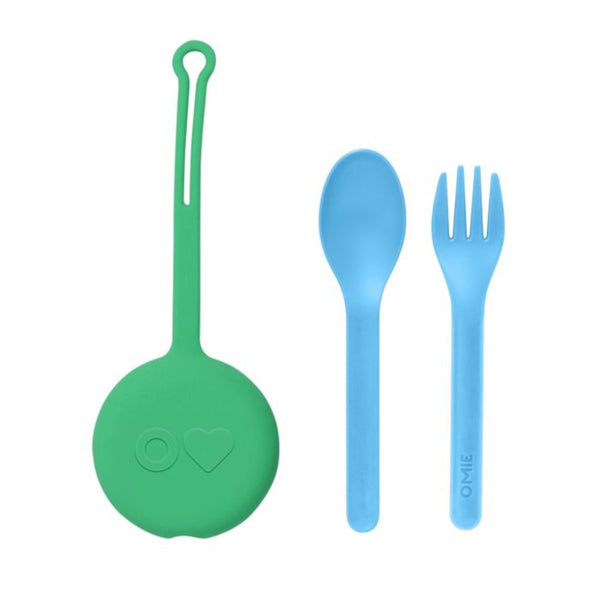 Omie OmiePod Cutlery Set Mint Green 3 Piece  | Minimax