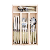 Laguiole Jean Dubost Deluxe Cutlery Set Light Horn 24 Piece | Minimax