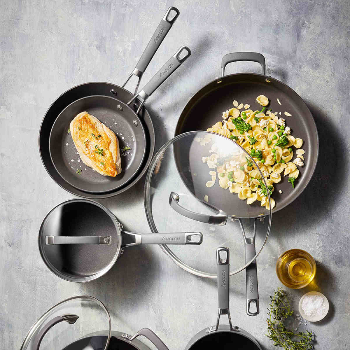 Anolon Endurance+ Nonstick Induction Open French Skillet Black 20cm | Minimax