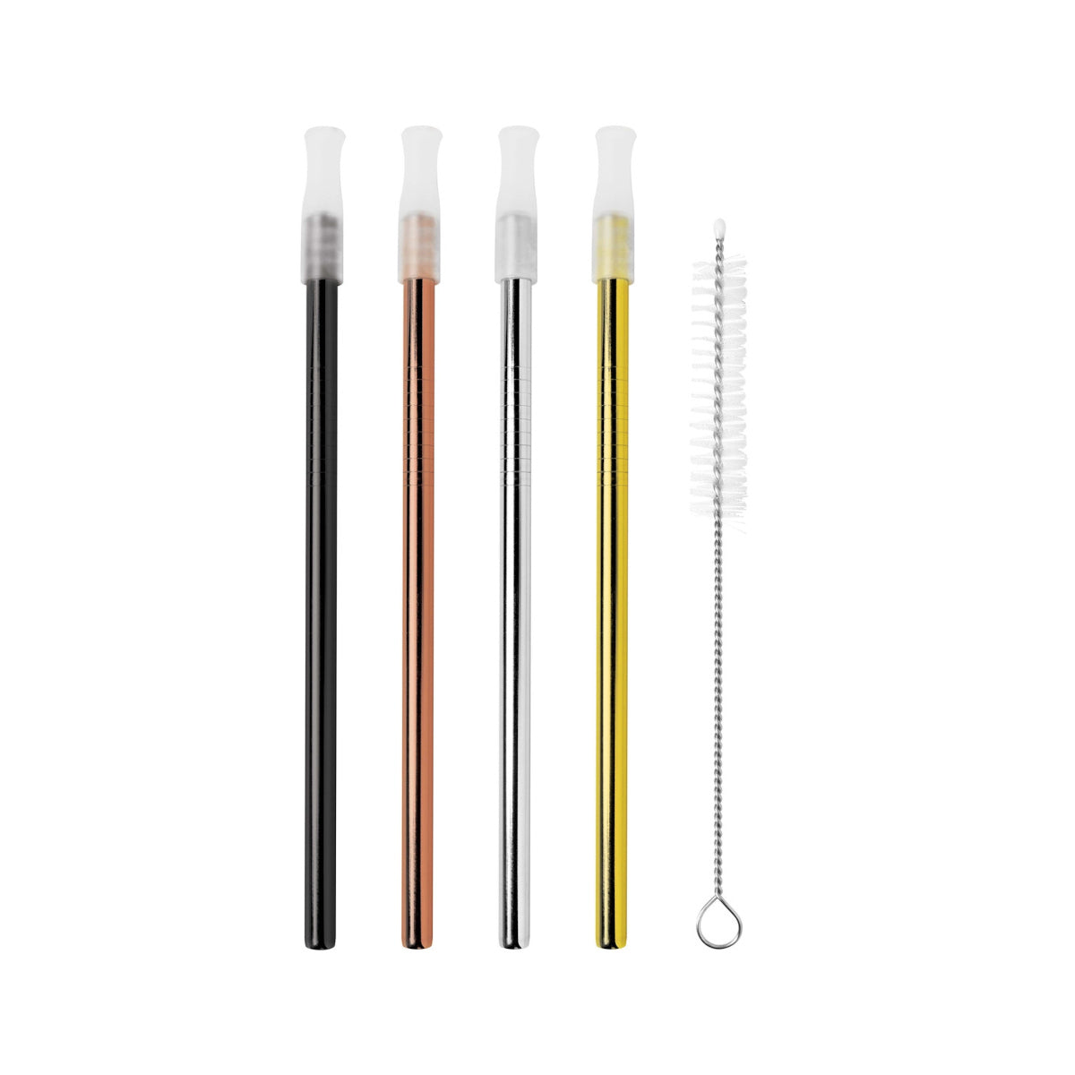 Avanti Cocktail Straws with Brush Set of 4 | Minimax