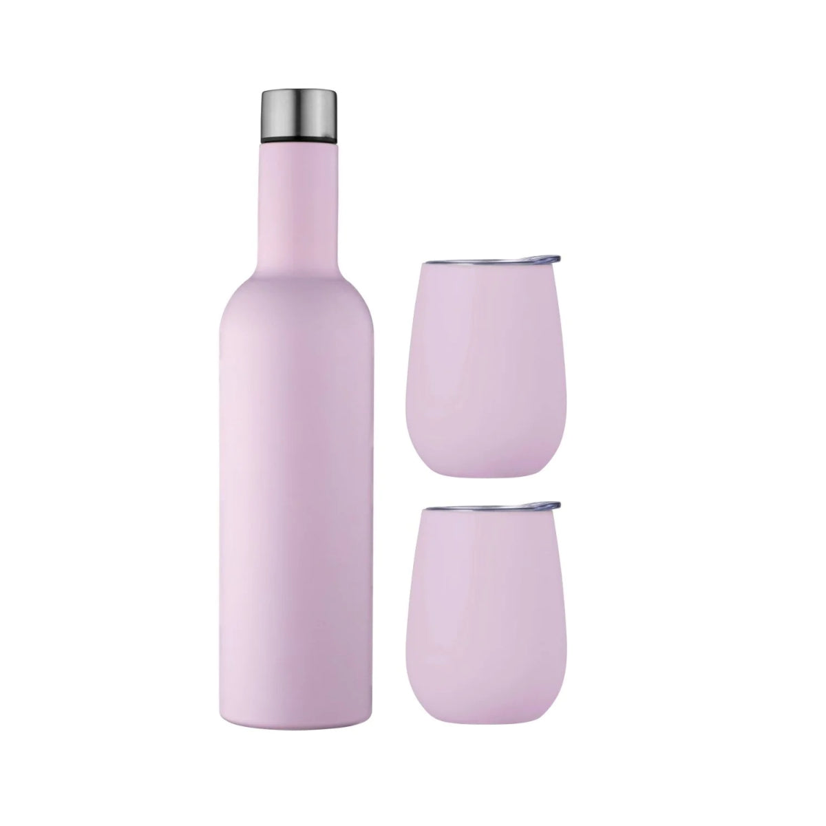 Avanti Double Wall Insulated Wine Traveller Set Pink | Minimax