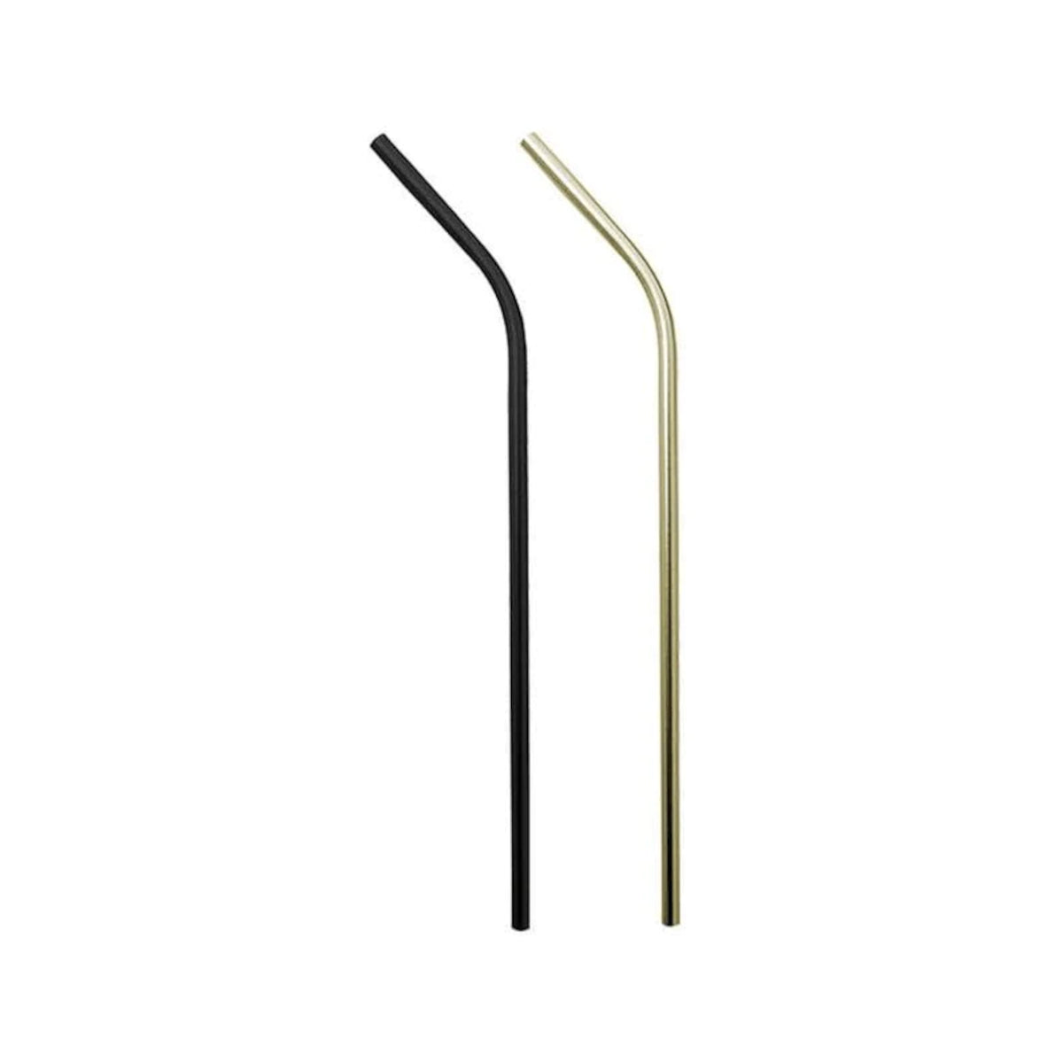Avanti Stainless Steel Straws with Brush Precious Metal Set of 4 | Minimax