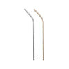 Avanti Stainless Steel Straws with Brush Precious Metal Set of 4 | Minimax