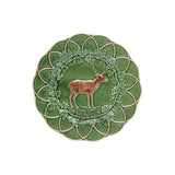 Bordallo Pinheiro Deer Plate Vine Green 24cm | Minimax
