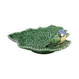 Bordallo Pinheiro Leaf Plate with Blue Bird 15cm | Minimax
