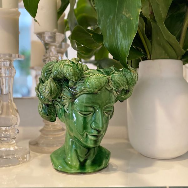 Mediterranean Market Lemon Green Head Vase | Minimax