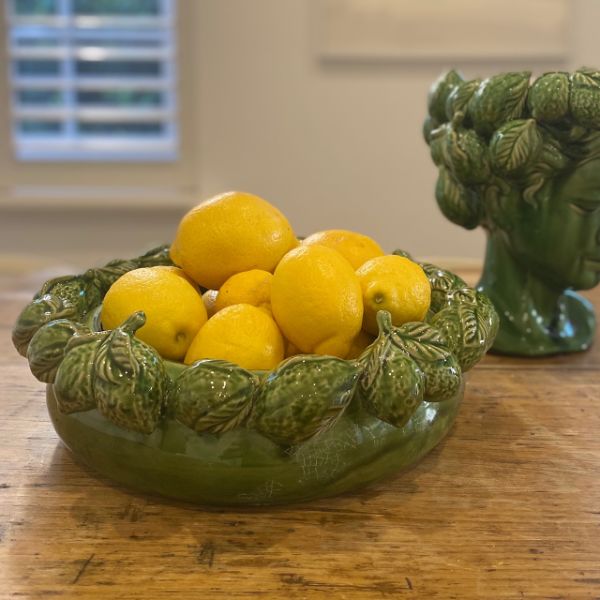 Mediterranean Market Lemon Bowl Green 33cm