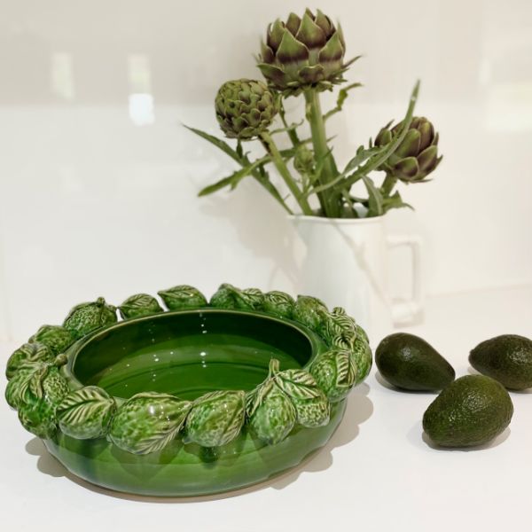 Mediterranean Market Lemon Bowl Green 33cm