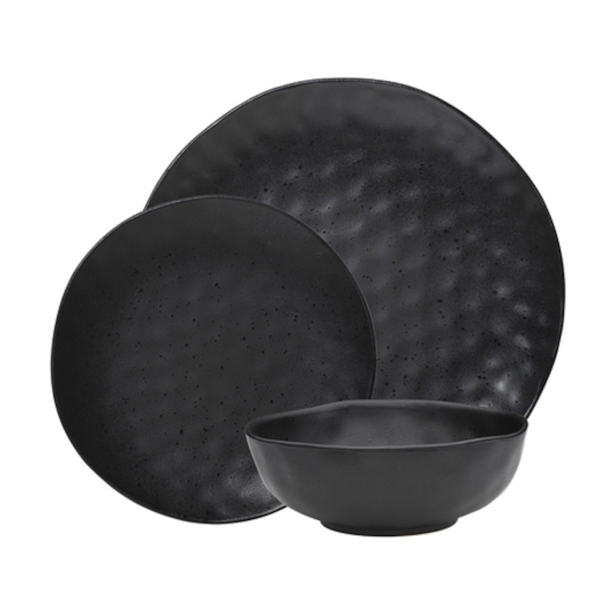 Ecology Speckle Dinner Set Ebony 12 Piece | Minimax