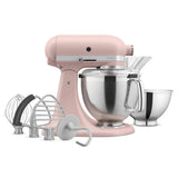 KitchenAid KSM195 Artisan Series Tilt-Head Stand Mixer with Premium Accessory Feathered Pink 4.8L | Minimax