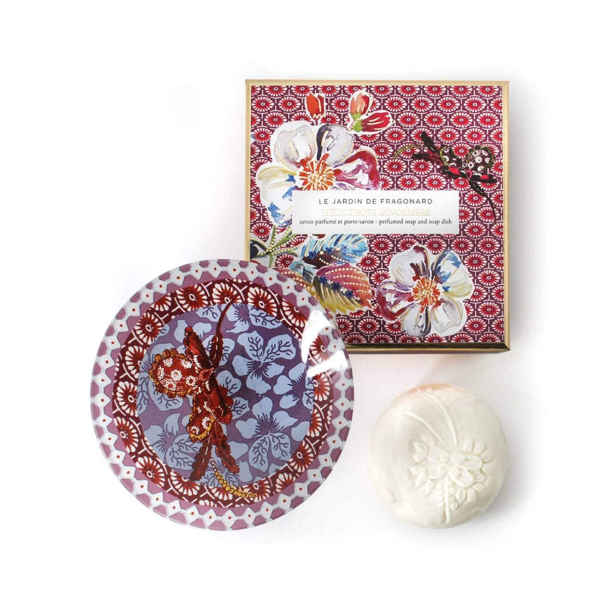Fragonard Heliotrope Ginger Soap and Dish Set | Minimax