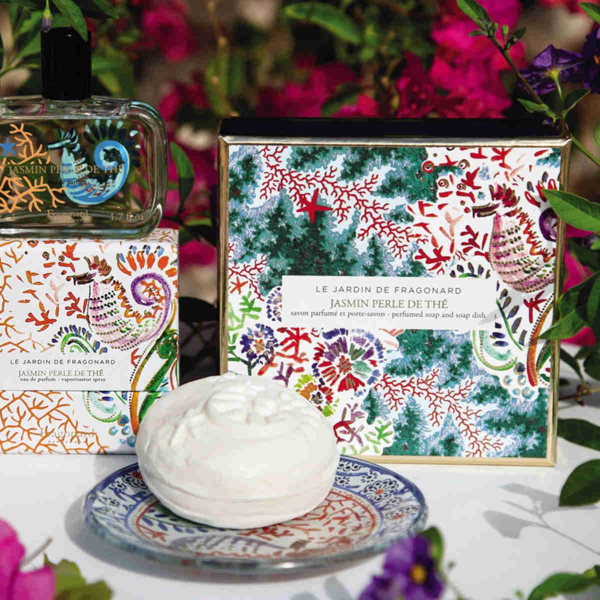 Fragonard Jasmin Perle Soap and Dish Set | Minimax