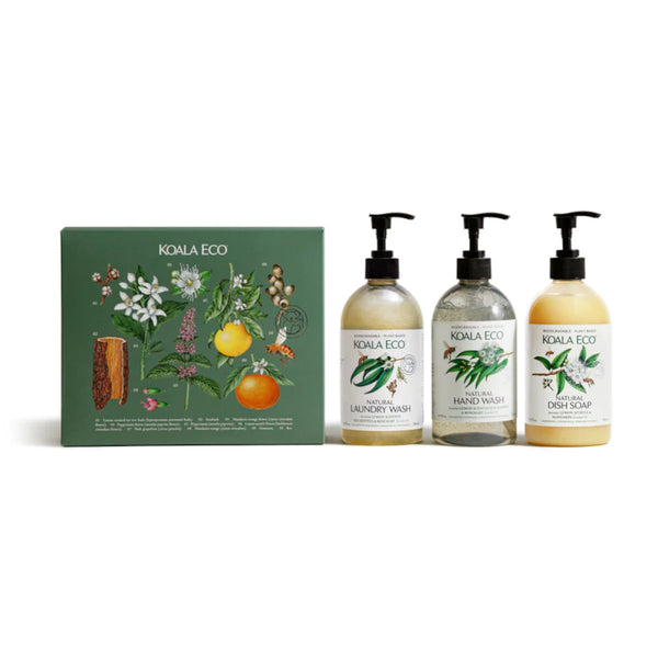 Koala Eco Laundry Hand Wash & Dish Soap Gift Boxed Set of 3 | Minimax