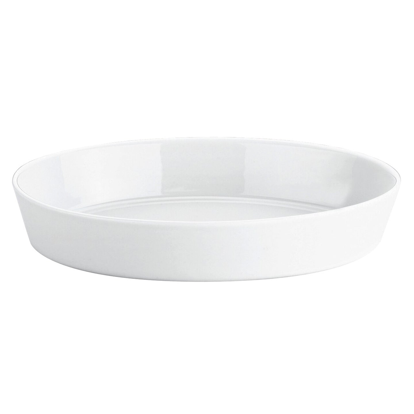 Pillivuyt Deep Oval Baker 36x26cm – plain white product cutout, side view