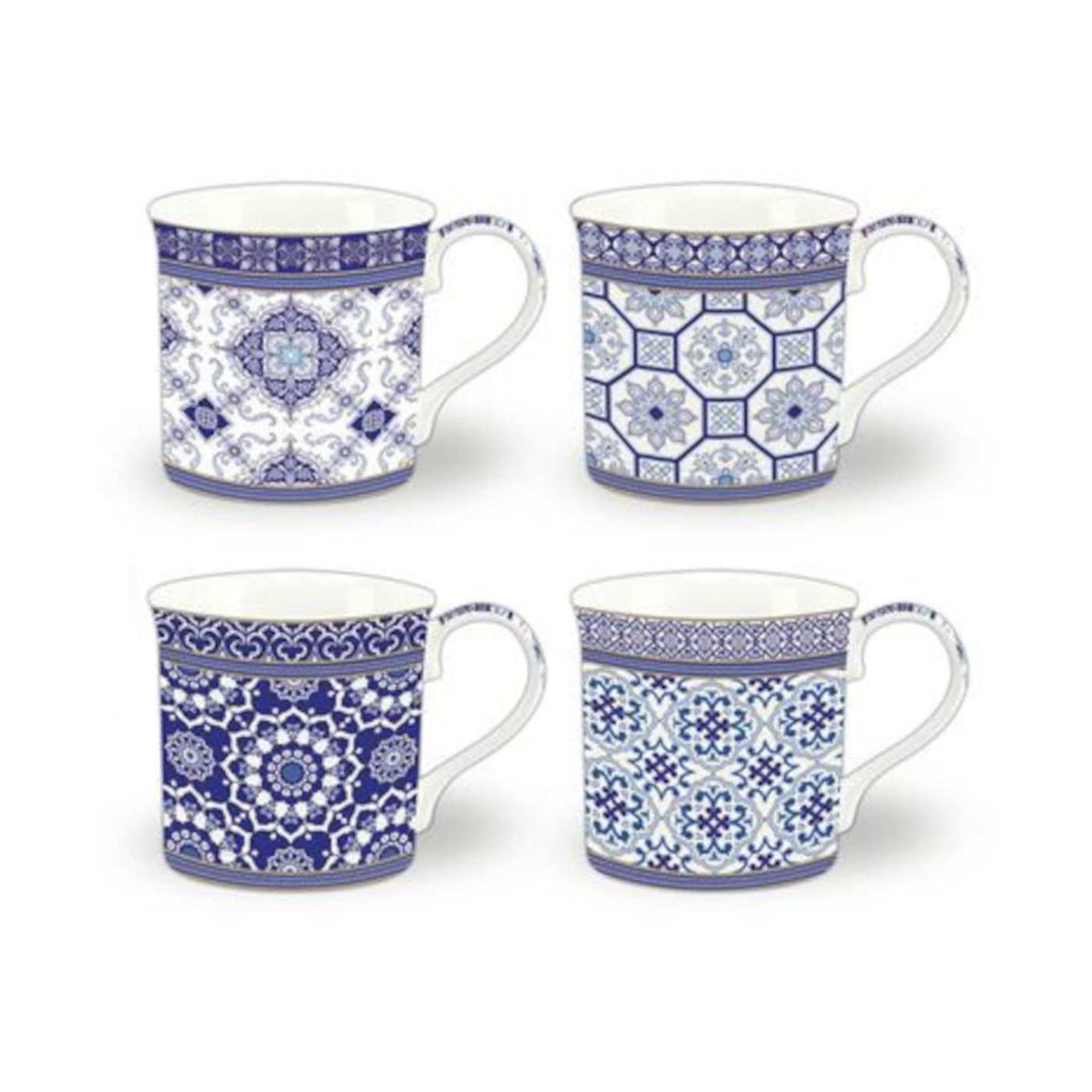 Heritage Venetian Mugs Blue 350ml (Set of 4) | Minimax