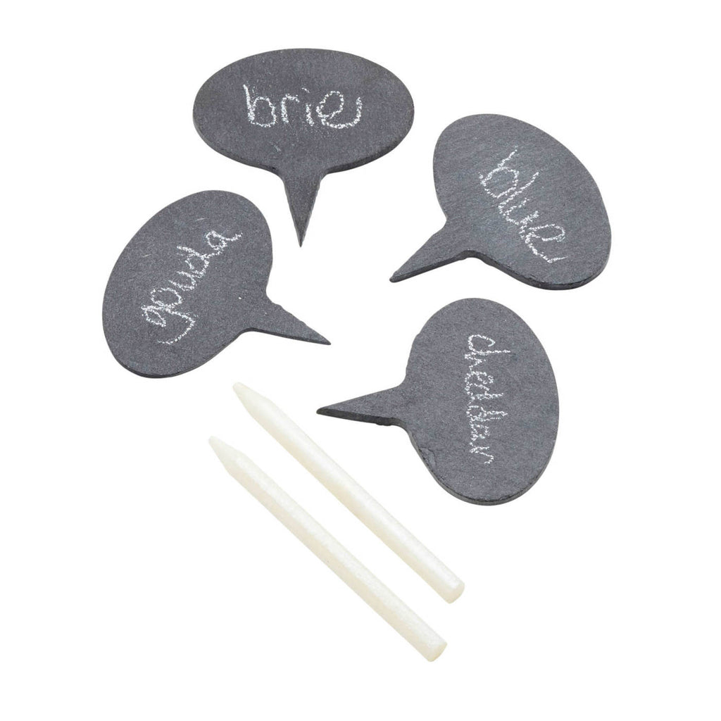 Epicurean Cuisine Slate Cheese Markers and Chalk Set