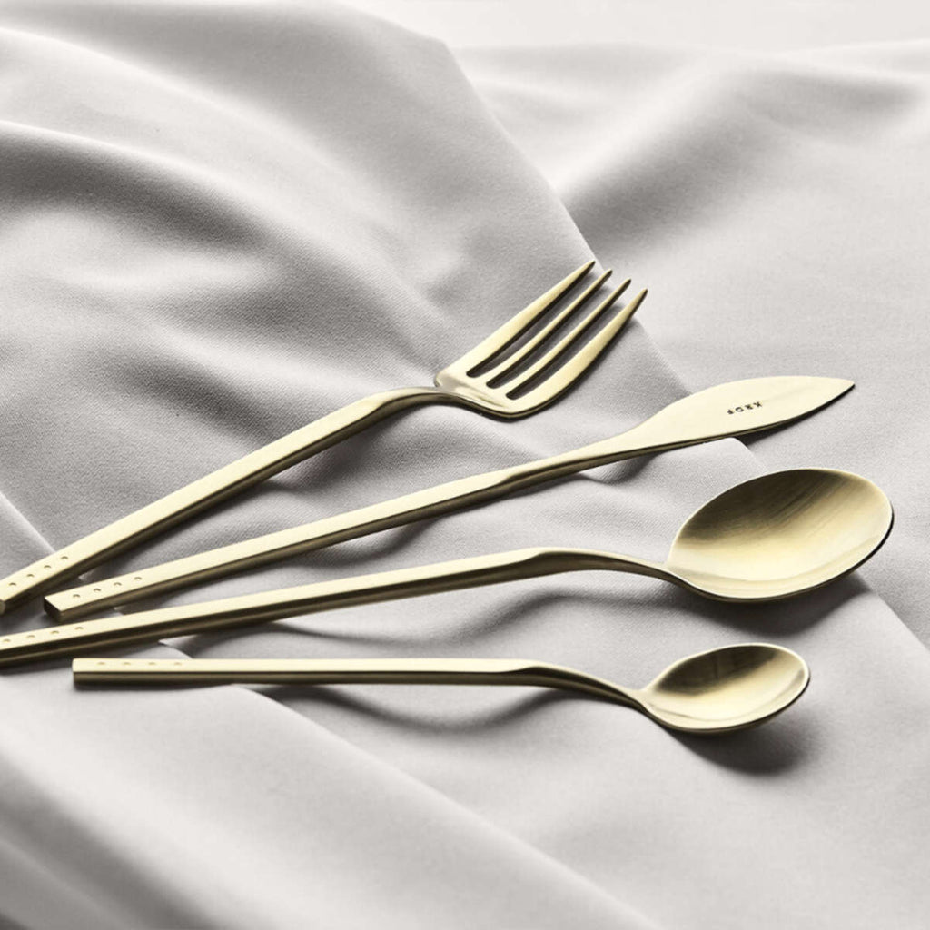 KROF 24 Piece Cutlery Set Champagne Gold | Minimax