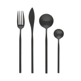 KROF 24 Piece Cutlery Set Matte Black | Minimax