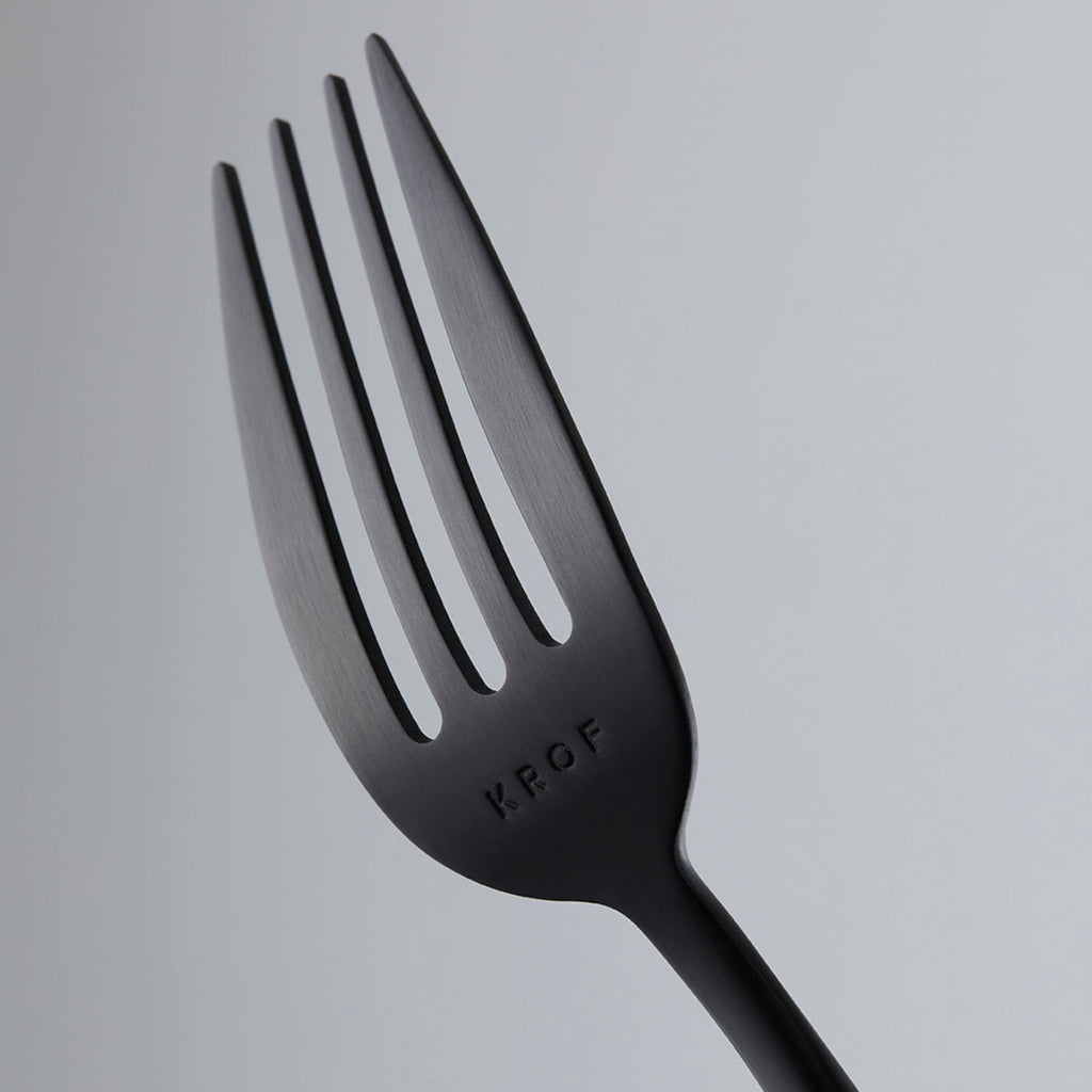 KROF 24 Piece Cutlery Set Matte Black | Minimax