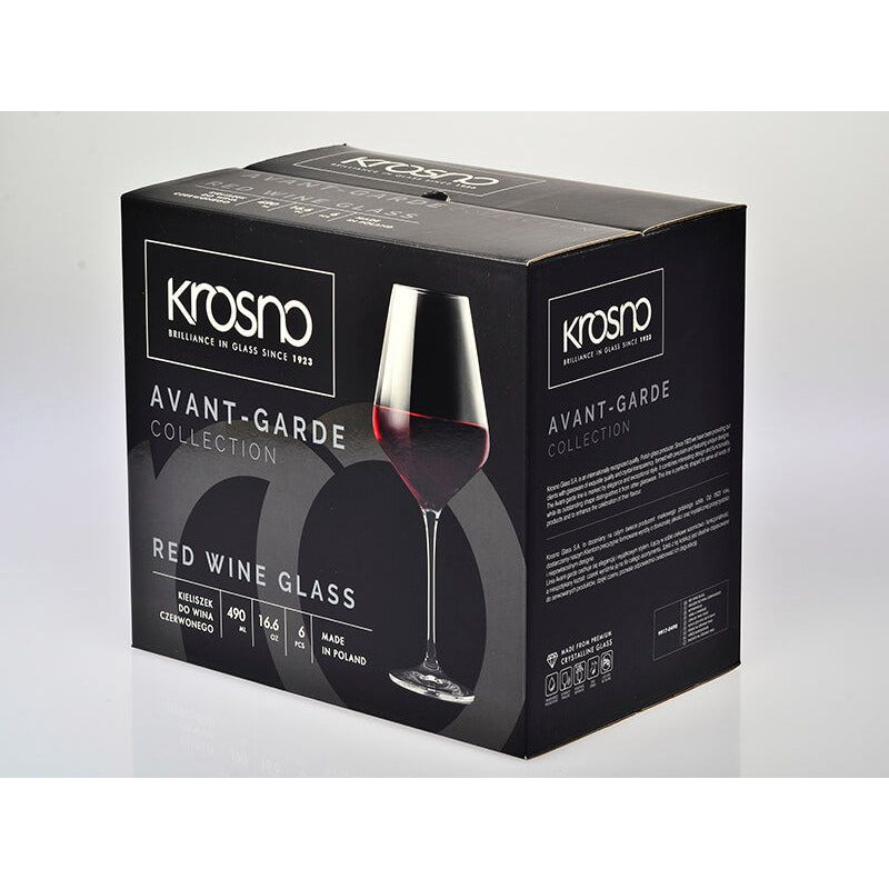 Krosno Avant Garde Red Wine Glasses 490ml (Set of 6) | Minimax