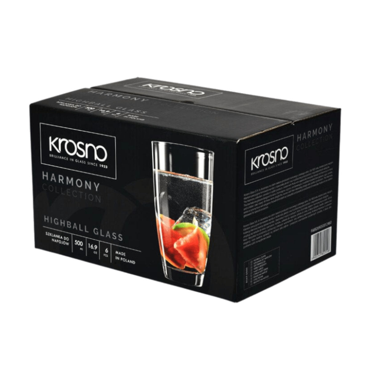 Krosno Harmony Hiball Tumblers 500ml (Set of 6) | Minimax