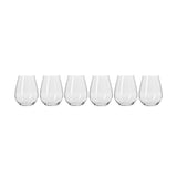 Krosno Harmony Stemless Wine Glasses 400ml (Set of 6) | Minimax