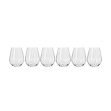 Krosno Harmony Stemless Wine Glasses 400ml (Set of 6) | Minimax