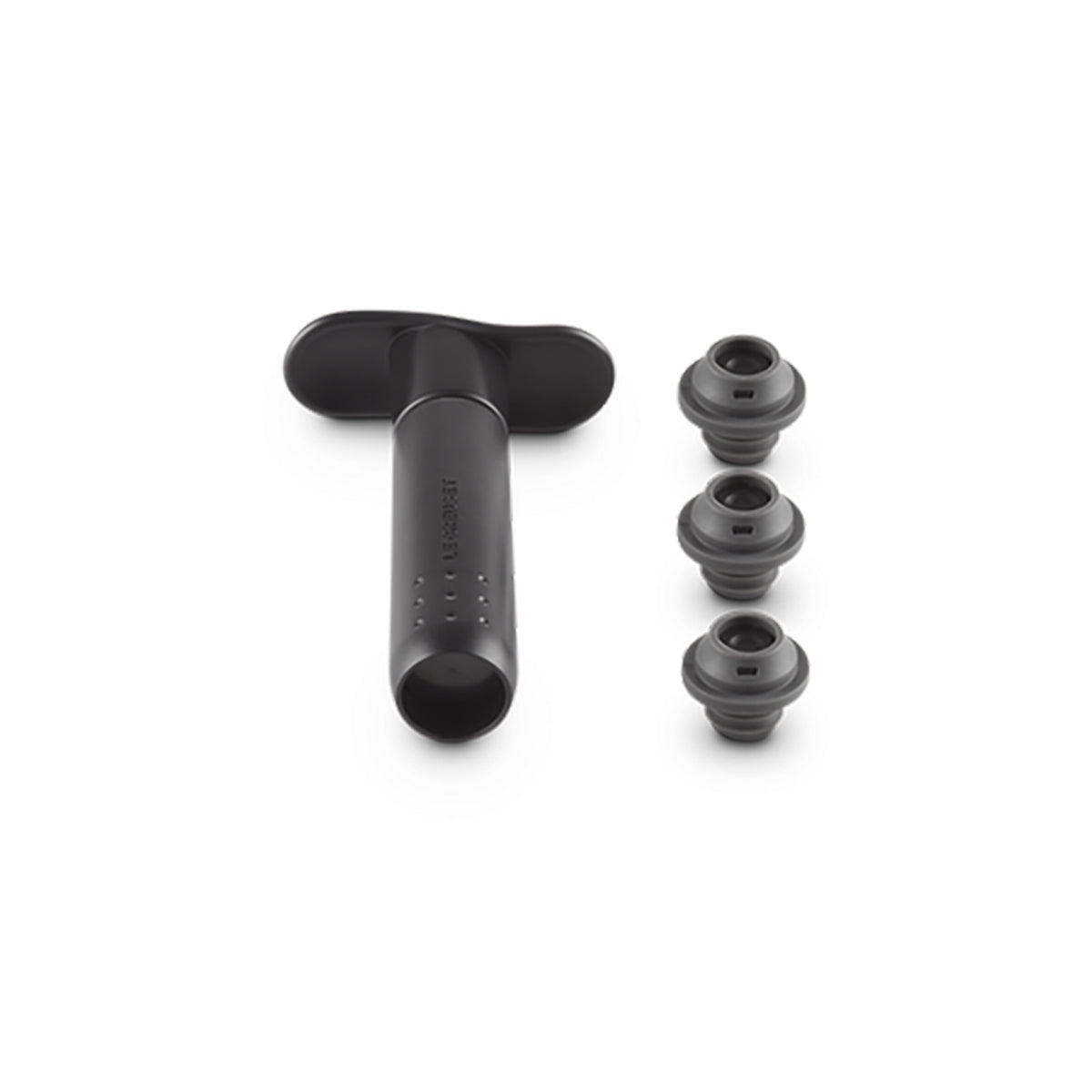 Le Creuset Wine Pump with Stoppers Black | Minimax
