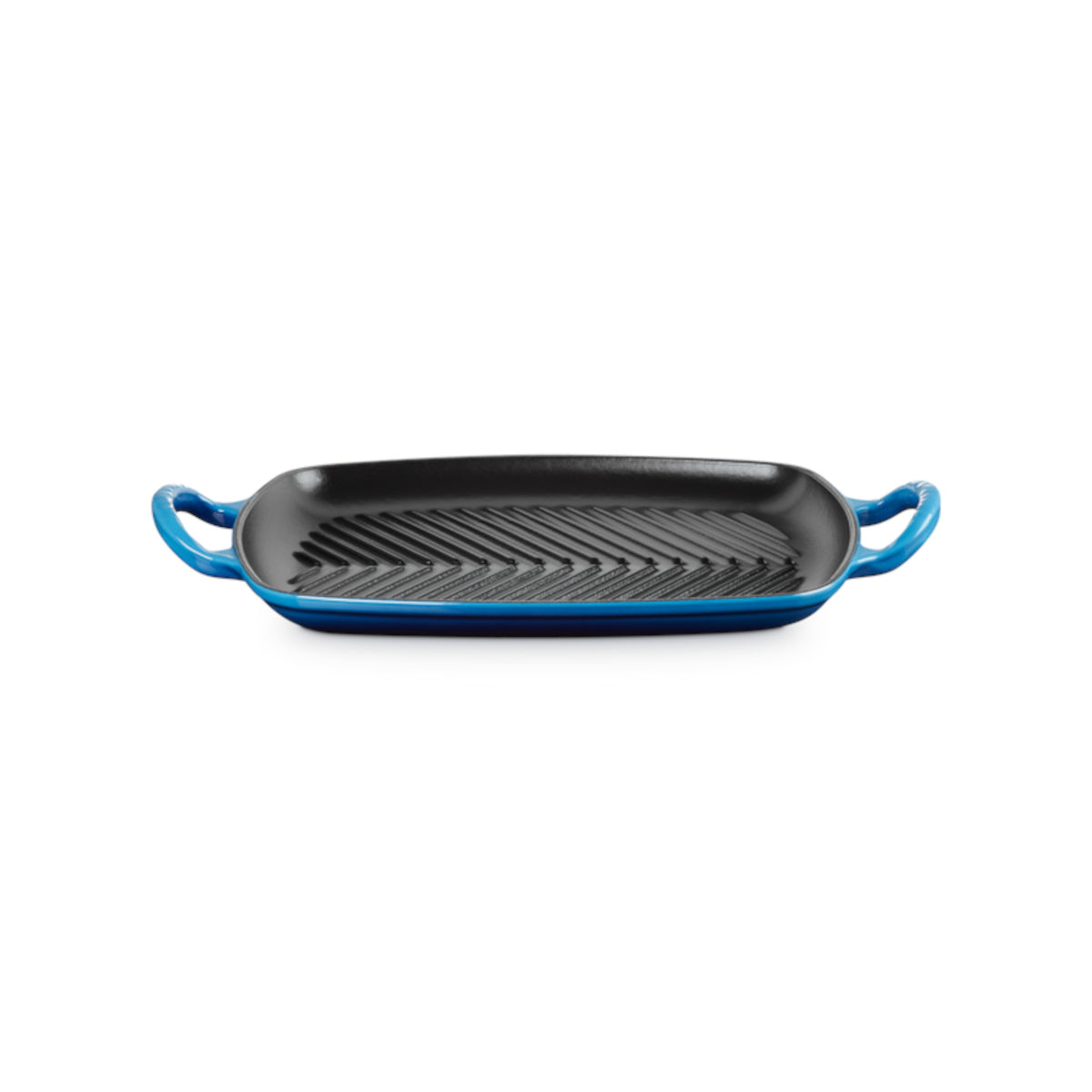 Le Creuset Signature Cast Iron Shallow Rectangular Grill Azure 30cm | Minimax