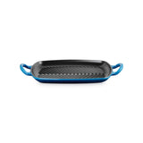 Le Creuset Signature Cast Iron Shallow Rectangular Grill Azure 30cm | Minimax