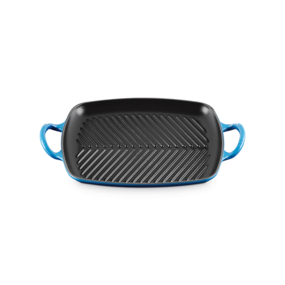 Le Creuset Signature Cast Iron Shallow Rectangular Grill Azure 30cm | Minimax