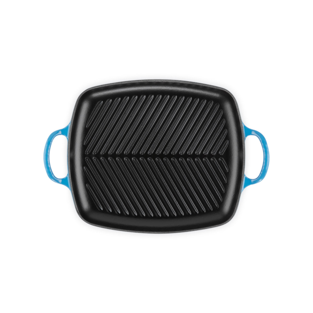 Le Creuset Signature Cast Iron Shallow Rectangular Grill Azure 30cm | Minimax