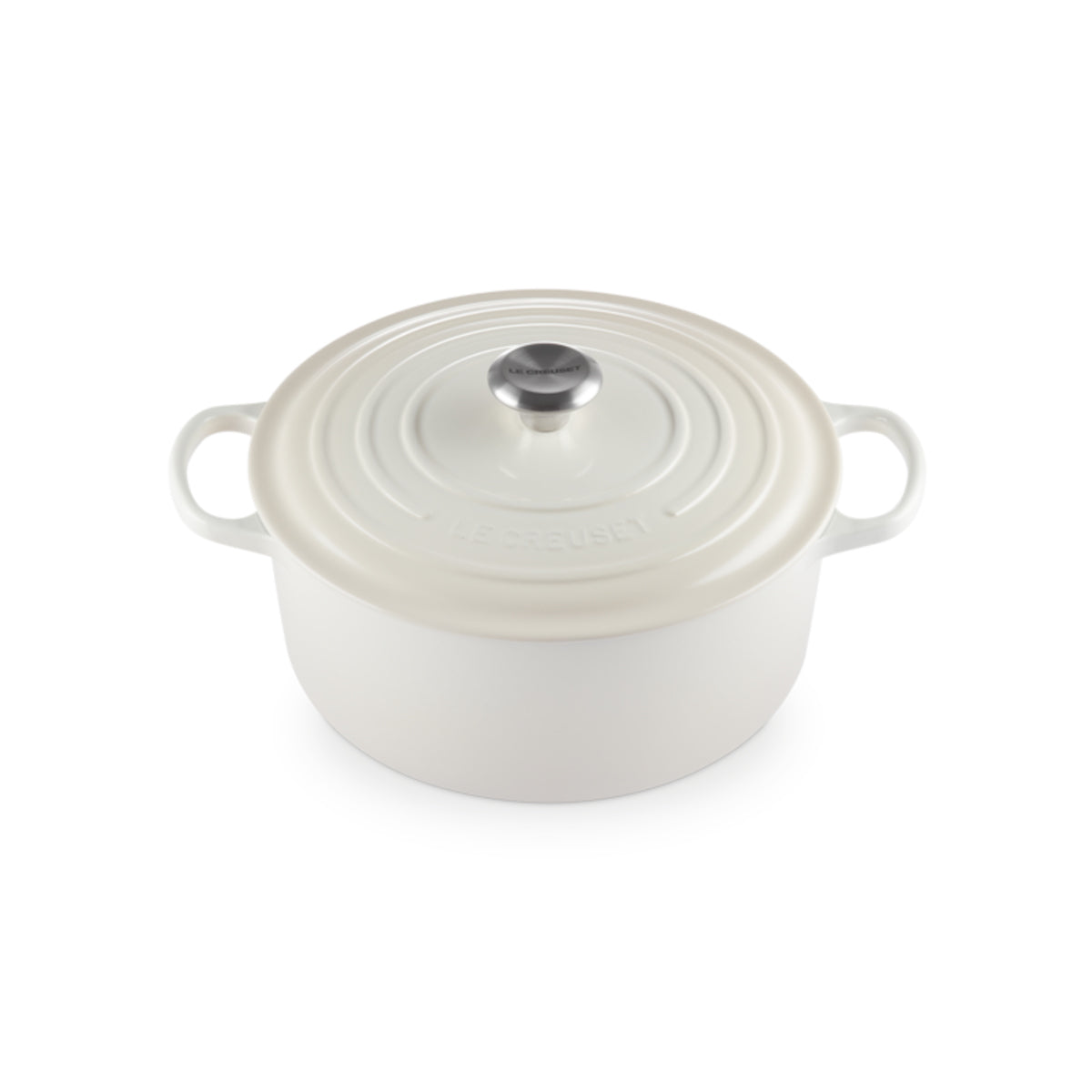 Le Creuset Signature Cast Iron Round Casserole Meringue 28cm (6.7L) | Minimax