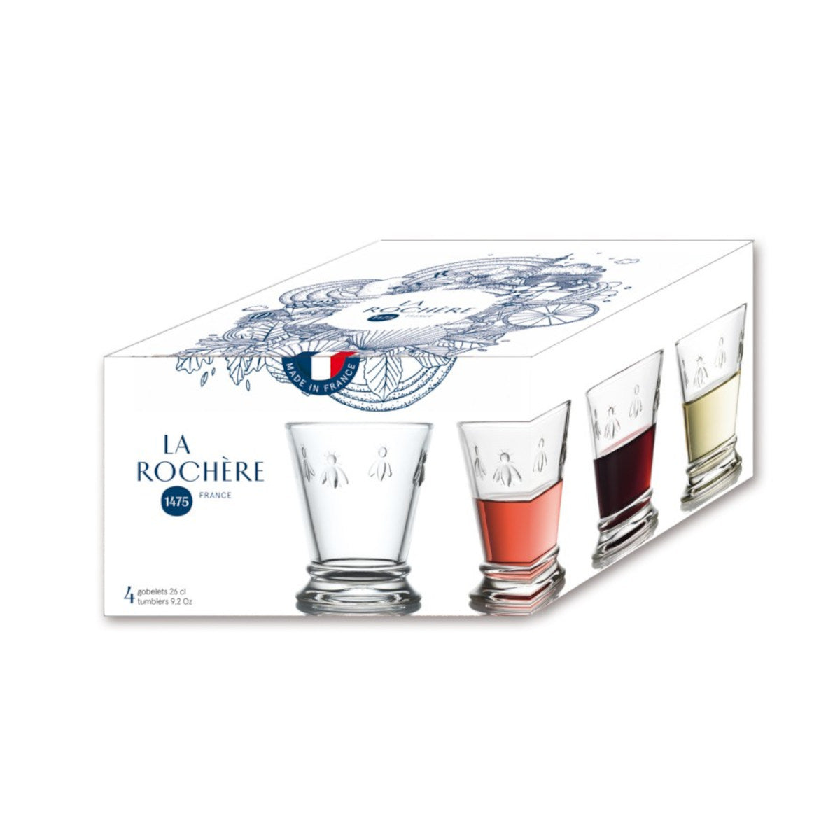 La Rochere Bee Clear Tumblers 260ml (Set of 4) | Minimax