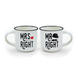 Legami Espresso for Two Mr & Mrs Always Right Coffee Cups 50ml | Minimax