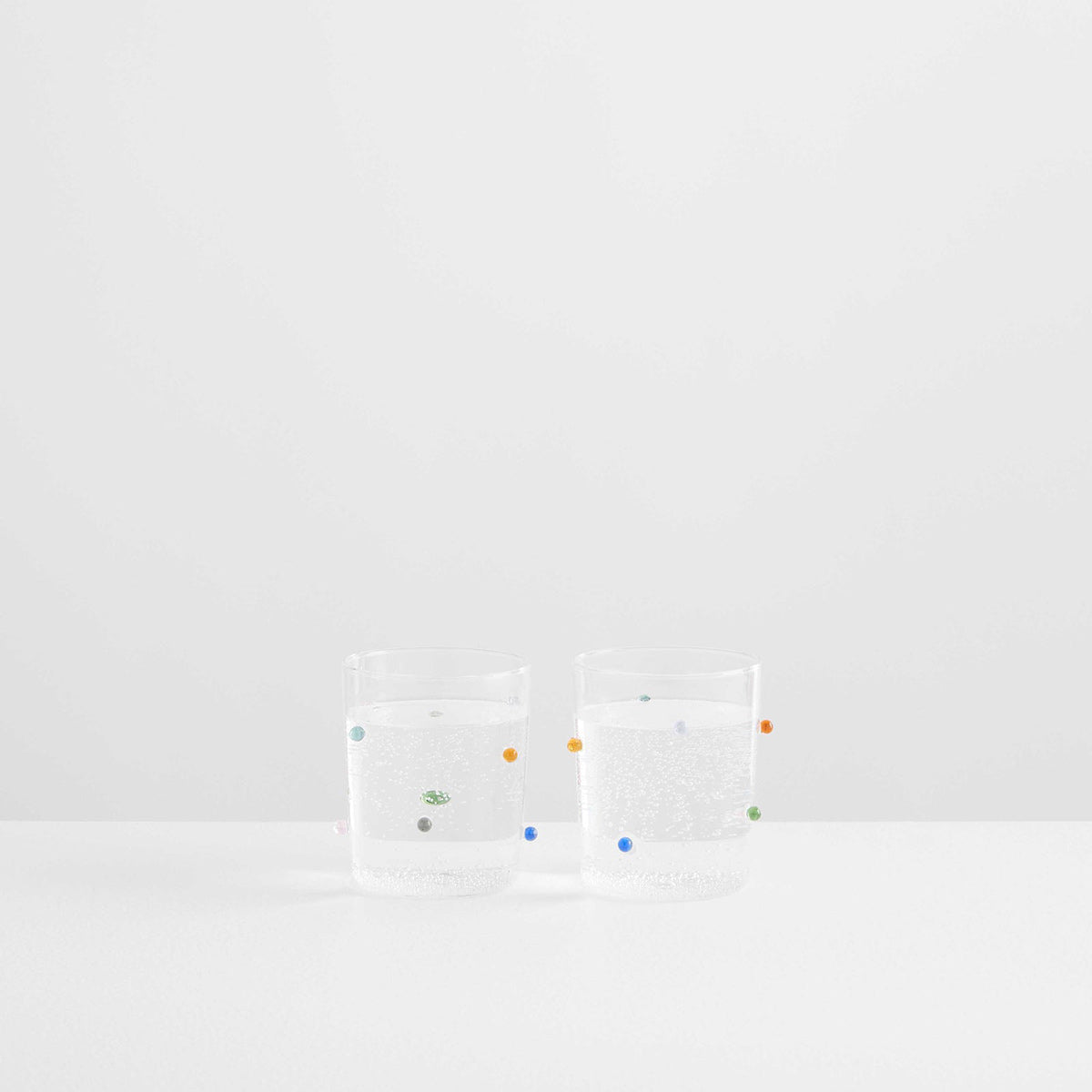 Maison Balzac Pomponette Gobelets Clear & Multi 450ml (Set of 2) | Minimax