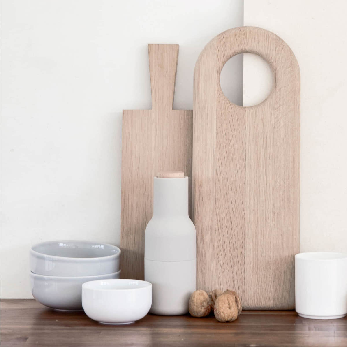 Menu 2 Pack Bottle Grinders Beech Top Ash & Carbon Minimax