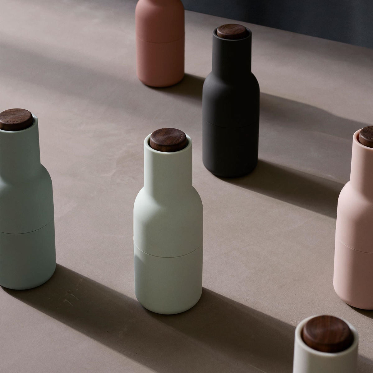 Menu 2 Pack Bottle Grinders with Beech Top Blues | Minimax