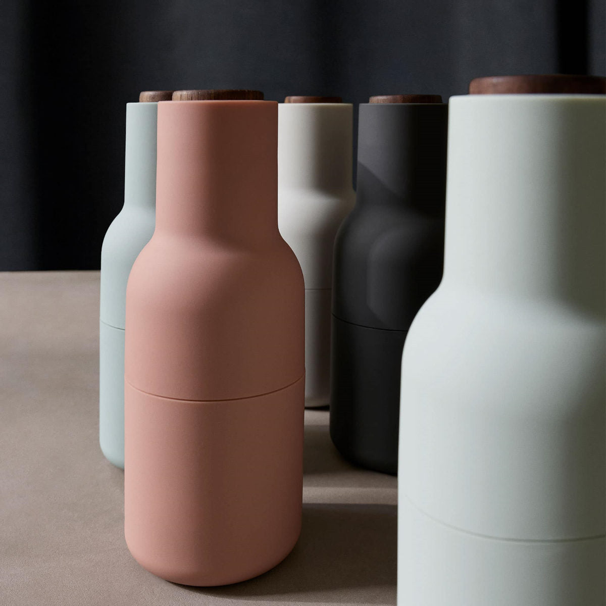 Menu 2 Pack Bottle Grinders with Beech Top Blues | Minimax