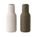 Menu 2 Pack Bottle Grinders with Walnut Top Hunting Green & Beige | Minimax