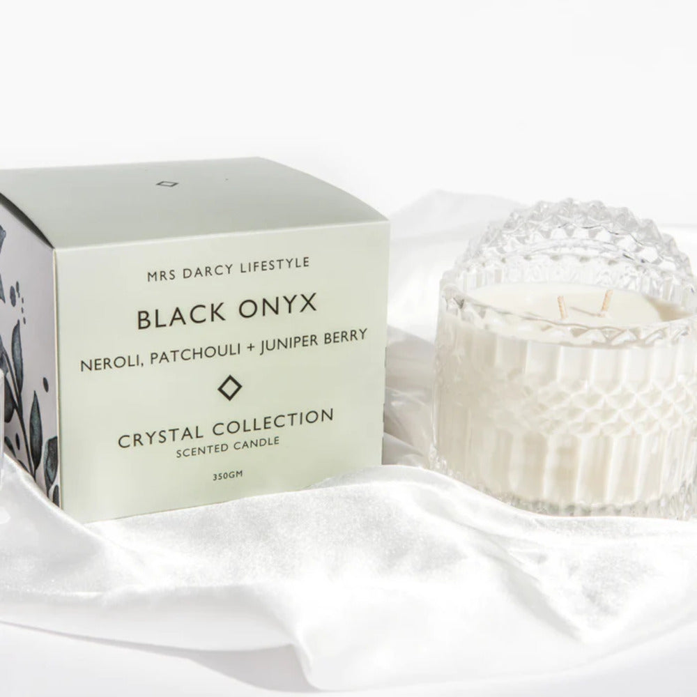 Mrs Darcy Black Onyx Neroli, Patchouli + Juniper Berry Candle 350g | Minimax