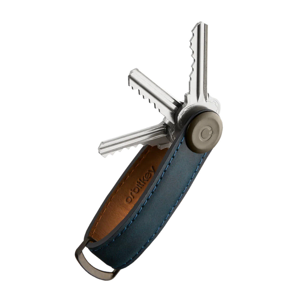 Orbitkey Crazy Horse Leather Key Organiser Marine Blue | Minimax