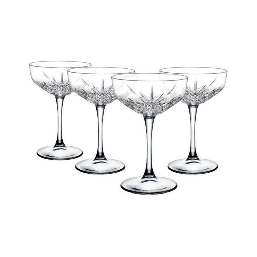 Pasabahce Timeless Champagne Saucers 255ml (Set of 4) | Minimax