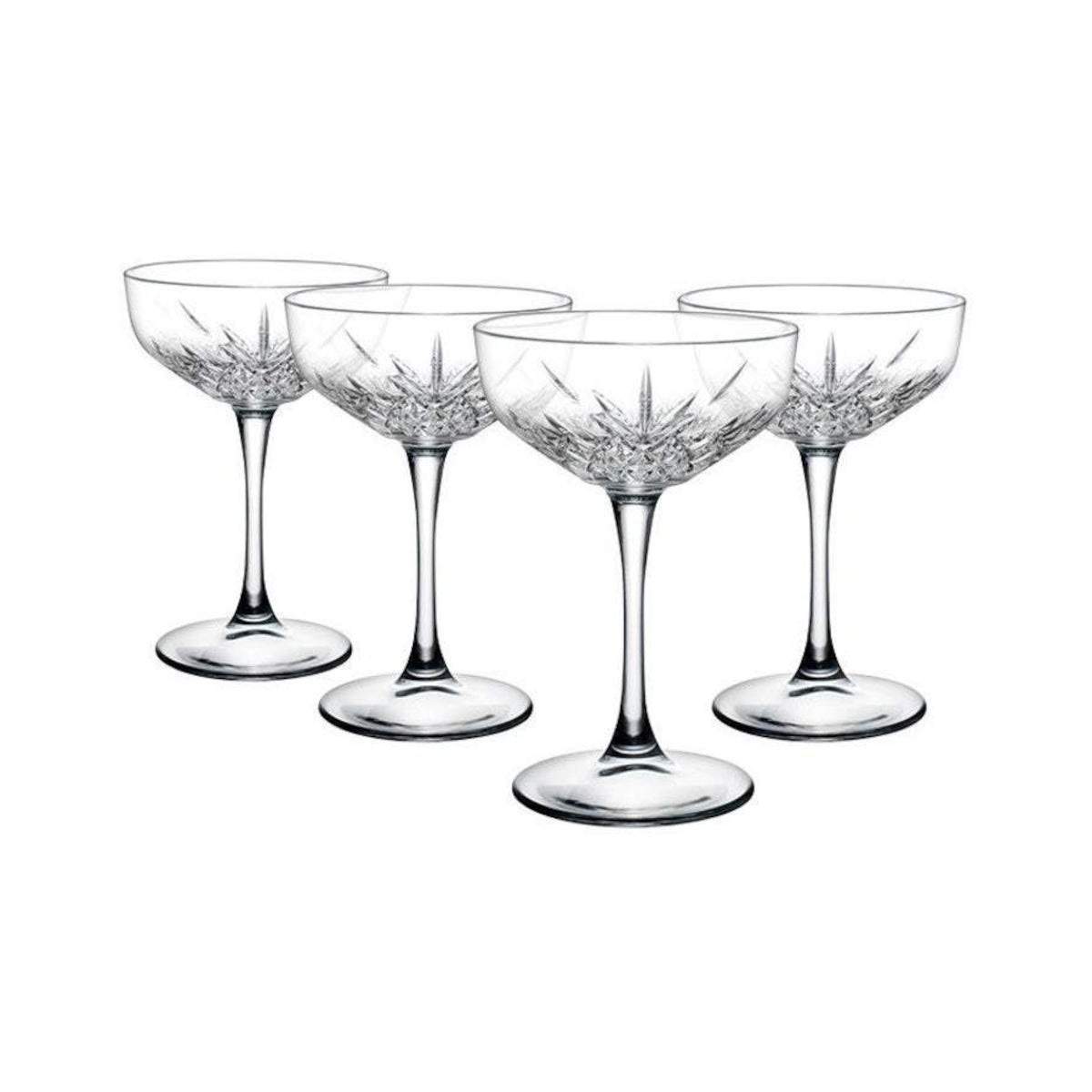 Pasabahce Timeless Champagne Saucers 255ml (Set of 4) | Minimax