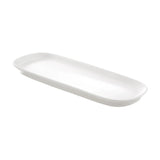 Pillivuyt Salmon Platter 53cm – side view with elongated oval shape and smooth white porcelain finish